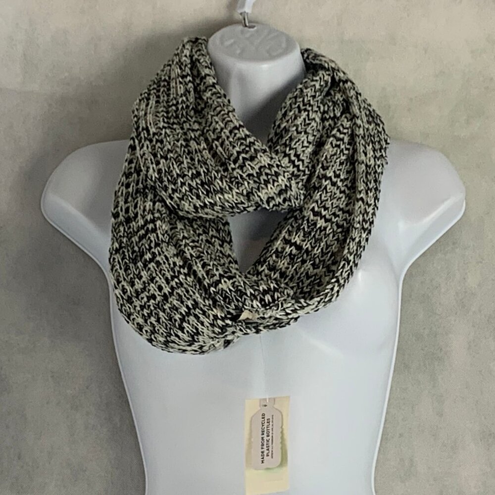 Style & Co. Women's Space-Dye Infinity Scarf, Black Multi, One Size
